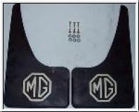 Mud Flaps, raised logo MG, pair  -  MGB/C, Sprite Midget