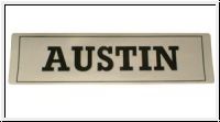 Schild, selbstklebend, Schriftzug 'Austin'  -  AH BH BN4-BJ8