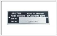Chassis identification plate  -  AH BH BN4.50759-BT7