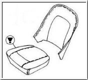 Foam seat cushion, LH  -  AH BH BN1-BJ7