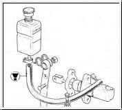 Low pressure hose clutch fluid reservoir - XK, E-Type, MK2, Misc