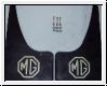 Mud Flaps, raised logo MG, pair  -  MGB/C, Sprite Midget