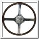 Steering Wheel, 15'', classic 4 spoke laminated mahogany  -  XK