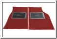Footwell carpet mats, pair, red  -  AH BH BN2