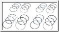 Piston ring set, std. size, 8.6:1  -  AH BH BN1-BN2