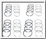 Piston ring set, x4, oversize +0.020''  -  AH BH BN1-BN2