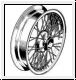 Wire wheel, 48 spoke, chrome  -  AH BH BN1-BJ7.24366