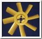 Fan, 8 blade, plastic (yellow)  -  TR5-250-6